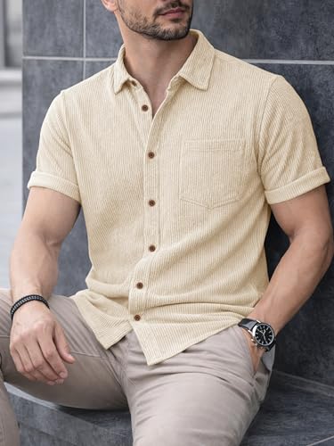 Image of Noble Monk Men's Polyester Regular Fit Solid Casual Shirt |Half Sleeve | |Stylish Shirt