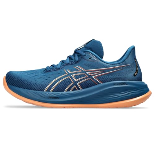 ASICS Gel-Cumulus 26 Herren-Sneaker, Rich Navy/Faded Orange, 43.5 EU