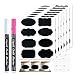 Chalkboard Labels Set, Tebik 289 Pack Large Medium and Small Chalkboard Stickers, Chalk Markers & Spice Labels Reusable for Home Office School Bars Shops Pantry Storage Jars Glass Bottles Crafts