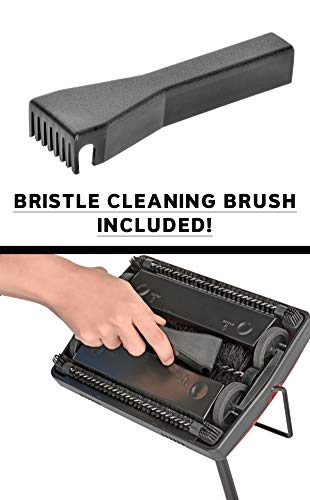 Alpine Floor & Carpet Sweeper Triple Brush – Non Electric Multi-Surface Cleaner - Easy Manual Sweeping For Carpeted Floors (Red) #TOP3