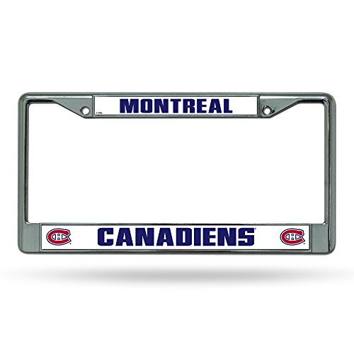 NHL Rico Industries Standard Chrome License Plate Frame, Montreal Canadiens , 6 x 12.25-inches