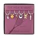 Supreme Housewares WT-1444P Tennis Ace, Painted, Multi-Colored Wine Charms, Multicolor
