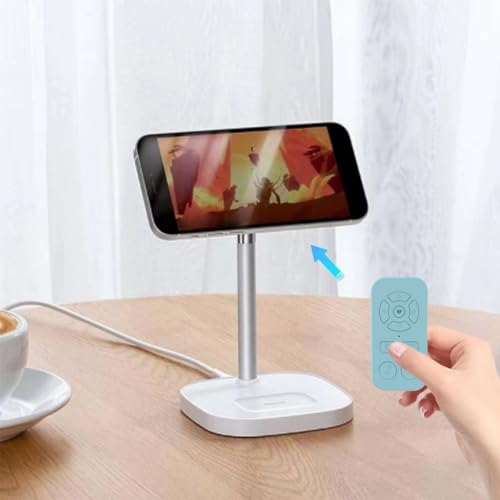 Generic スクロールリモコン 充電式スマホ ブルートゥースリモコン ページめくり 小型 Bluetoothリモコン 携帯操作 動画視聴・写真撮影 9キー携帯電話用 青