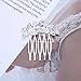IRCOMULTI Crystal Bridal Hair Comb Headpieces Silver Rhinestone Hair Side Comb Sparkling Leaf Wedding Hairpin Clip Updo Styling Hair Comb for Bridesmaid Decorative Hair Accessories for Women Headdress