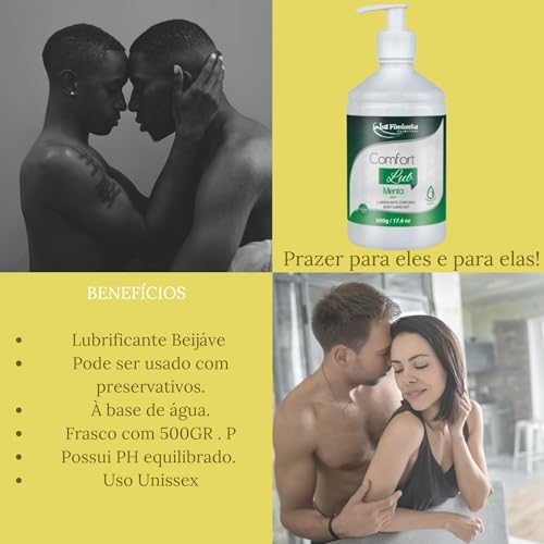Lubrificante Comfort Lub 500g Sabor Gel Grande Base D'Água Maior do Mercado La Pimienta Excitante d