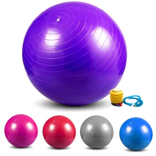 Bola Pilates Yoga Fitness 75 cm Abdominal Ginastica + Bomba