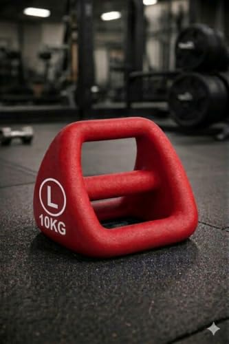 Image of Kakss 4BELL Multipurpose Gym Equipment 4-in-1 Dumbbell, Kettlebell, Push-Up Bar & Med Ball, Compact Home Workout Tool for Men & Women,(ONE PIECE) (10kg Red)