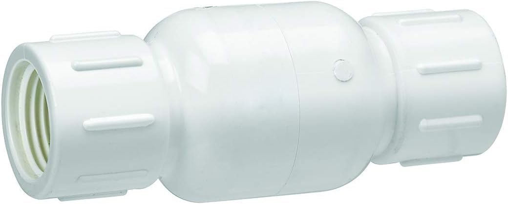 Homewerks 1.5-Inch PVC Spring Check Valve, FIP, Schedule 40, O-Ring Seal