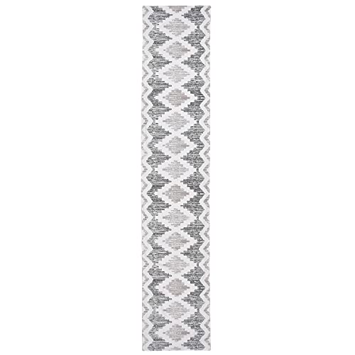 Image of Blanc 9 Kohinoor 100% Home & Kitchen Pure Cotton Grey 4 /6 Seater Table Runner|(33x182) cm