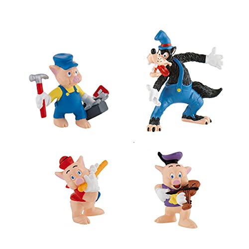 Preisvergleich Produktbild Bullyland - Disneys 3 kleine Schweinchen - Spielset 4 Figuren inkl. böser Wolf