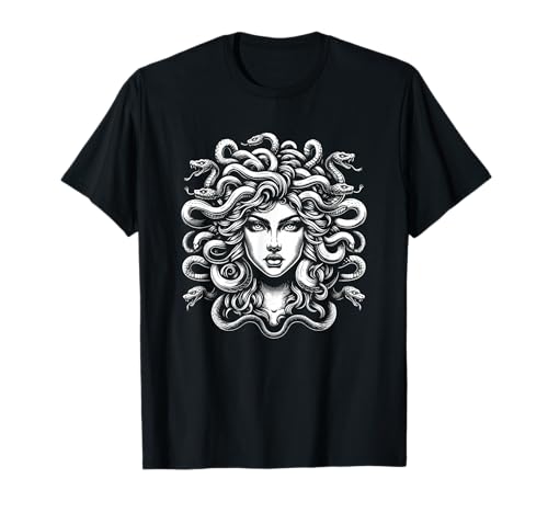 Mythos Gorgon Schlangenhaar Griechische Mythologie Medusa Kopf T-Shirt