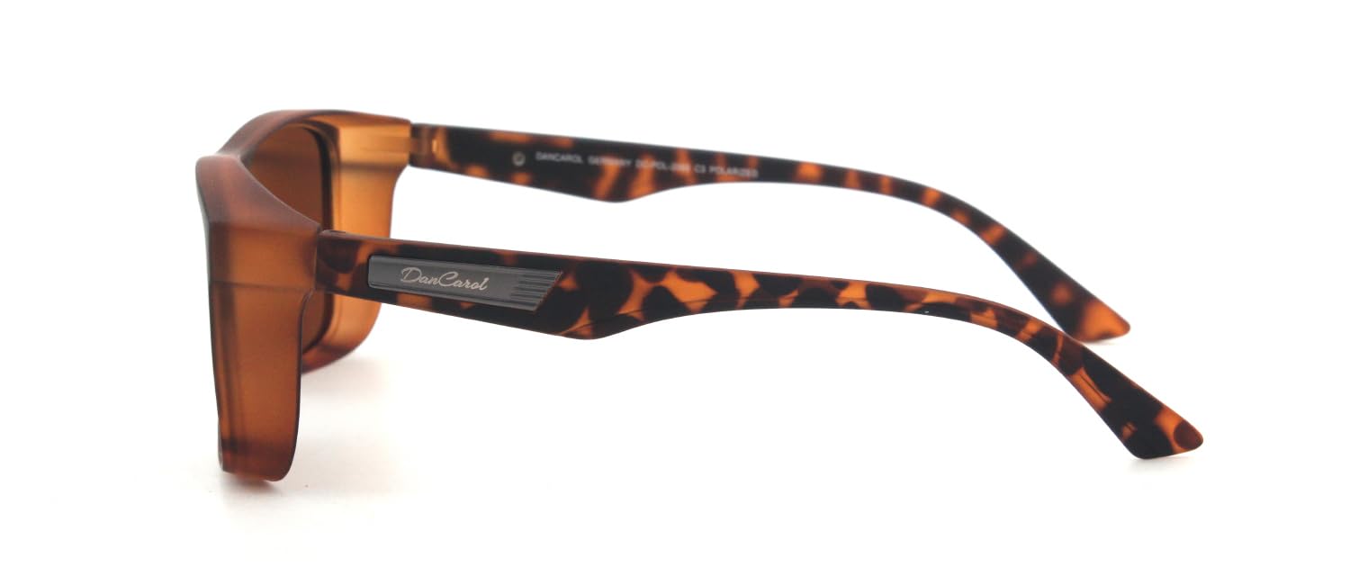 DanCarol DC-POL-2068- HI-C3 brązowe okulary ochronne, idealne dla osób noszących okulary z polaryzacyjnymi szkłami