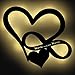 Unendlichkeitszeichen Herz Liebe mit Name-n und Hochzeit-Datum Verlobung Jahrestag Hochzeits-Geschenke Schlafzimmer-Lampe Freund Freundin Partner ich dich i Love You Geschenk