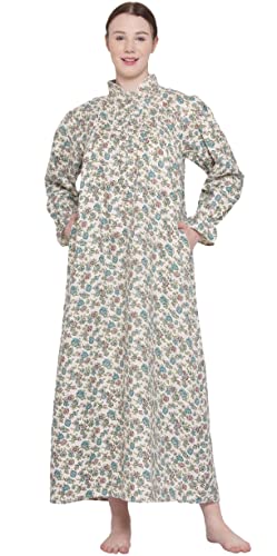 Chemise de nuit en coton filé supérieur au style vintage élégant