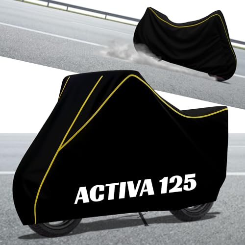 Image of Stylish Water Resistant Scooty Body Cover Compatible with Activa 125 & All Models | UV Protection, Dustproof, Heat Resistant, Two Wheeler | New All Weather Protection, Dust & Rain
