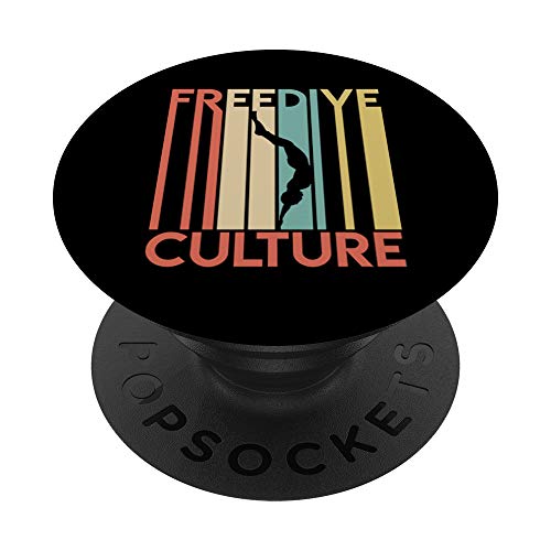Free Dive Culture Silhouette Cool Scuba Snorkel Diver Gift PopSockets Supporto e Impugnatura per Smartphone e Tablet