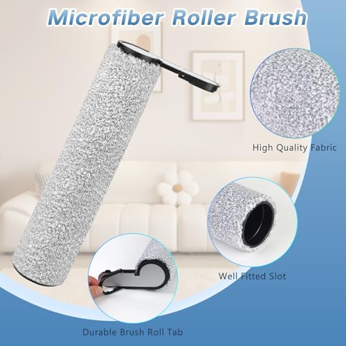 Image of Roller Brush and Filters Replacement Parts for Roborock F25 / F25 Ace / F25 Alt / F25 LT /F25 Ultra Cordless Wet Dry Vacuum Cleaner- 2 Roller Brushes + 2 HEPA Filters + 1 Cleaning Brush (5 Pcs)