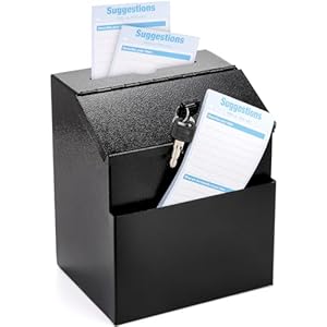 Lawei L-SuggestionBox Schwarz Wandbriefkasten