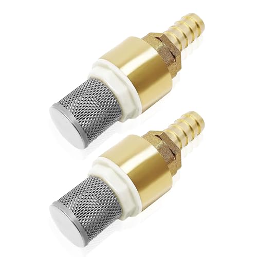 Hose Barb Brass Check Valves 1/2inch Brass Foot Valves Strainer Filter Bottom Valves With Hose Connection Rustproof Inch Brass Foot Valves Backflow Prevention For Suction Hose