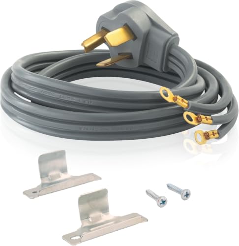 Image of Eastman 6 Feet Electric Dryer Cord, 30 Amps 3-Prong Wire, 61251 (Pack of 12)