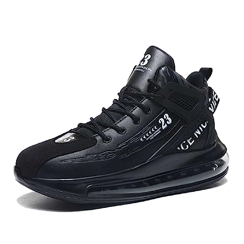 WILTENA Men's Fashion High Top Air Cushion Basketball Shoes Boy's Sports Tennis Running Sneakers Comfy Casual Walking Shoes for Men