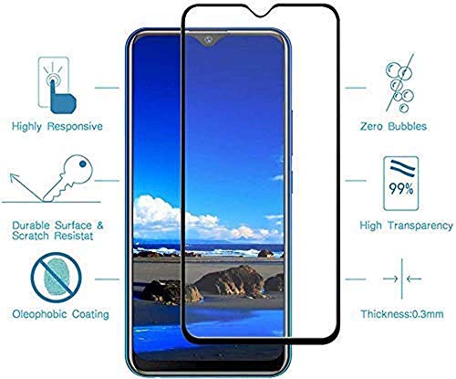 Image of Zitel Tempered Glass Screen Protector for Redmi 8 / 8A (Black) Edge-to-Edge Full Screen Coverage With Installation Kit