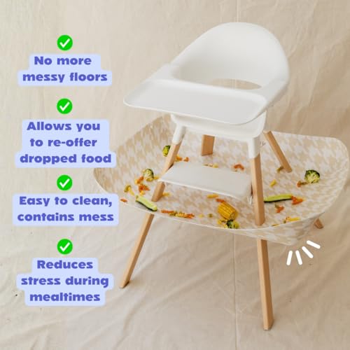 Image of CATCHY - Food Catcher - Compatible with Stokke Clikk High Chair + 12 Other High Chairs - Highchair Sold Separately - Baby & Toddler Food & Mess Catcher - Under High Chair Accessory | High Chair Food Catcher - High Chair Sold Separately - Baby & Toddler Food & Mess Catcher - Under High Chair Accessory