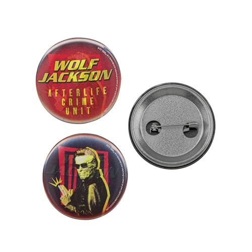 Cinereplicas Beetlejuice - Conjunto de 6 emblemas lenticulares Beetlejuice - 3,9 cm de diâmetro - Li