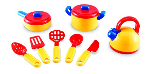 Learning Resources Pretend & Play Cooking Set - 10 Pieces, Ages 3+, Kitchen Food Toys for Toddlers, Gifts for Kids by Learning Resources - Used condition - US$10.36