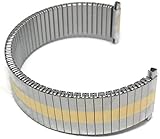 Vollspiegel aus Edelstahl Expander Watch Bracelet Bi Colour Gold and Stainless Full Mirror 8mm to 18mm