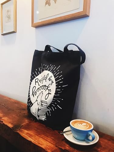 Out of Print Raised By Books Tote Bag with Inner Pocket - Gift for Book Lovers3