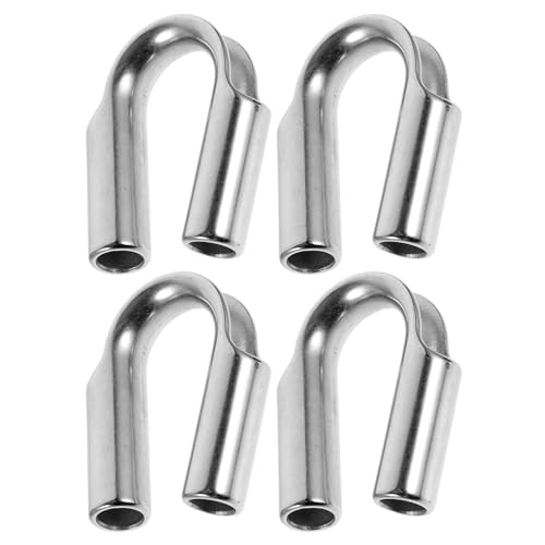 SHINEOFI 4 Pezzi Redancia per Funi Metalliche in Acciaio Inox 304 da 8 MM Anello di Protezione Triangolare per Crimpatura del Cavo Accessorio Industriale per Terminazioni Cavi e
