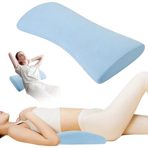 Souvik Almohada Lumbar Ergonómico para Dormir, Cojín Lumbar Cama de Espuma Viscoelástica, Cojín Lumbar para Cama y Sofá, Alivio en la Parte Inferior de la Espalda, Funda Extraíble, 60 x 26 x 5.5 cm