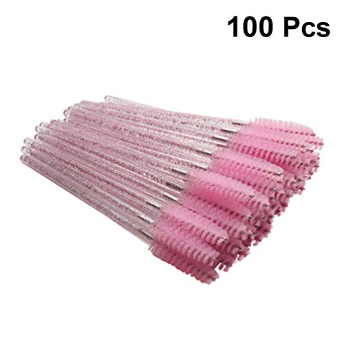 PIXNOR 300 Pcs DescartÃ¡veis â€‹â€‹CÃ­lios Escovas Varinhas de RÃ­mel Haste de Cristal Aplicador de