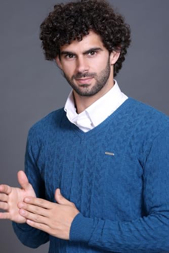 Image of GODFREY V Neck Full Sleeve Sweater for Man Winter Pullover