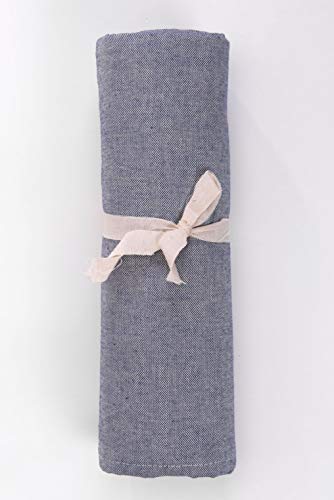 HomeLife  Foulard Multiusos  Tela Decorativa Cubre sofá con diseño Liso, 160x280, fabricación Italiana  Granfoulard de algodón  Cubrecama Individual (Cama 1 Plaza)  Azul