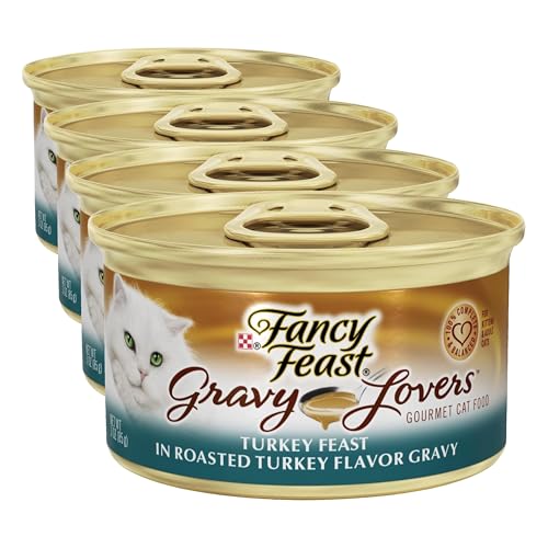Image of Fancy Feast Purina Gravy Lovers Turkey Feast Cat Food, 3 Ounce (Pack of 4)