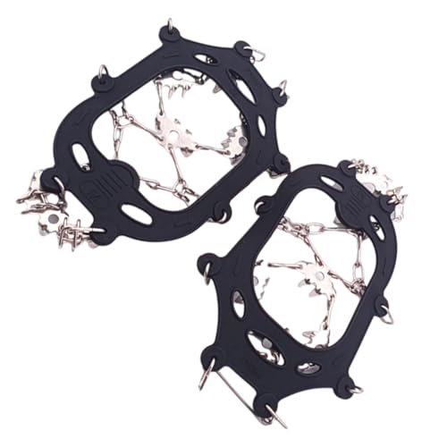 Antislip Ice Shoe Crampons with Spikes for Winter Outdoor and Skiing 24 Teeth Ice Snow Spikes Grip for Boot and Shoe