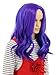 karlery Kids Girls Long Wave Purple and Blue Wig Halloween Costumes Cosplay Anime Party Wig