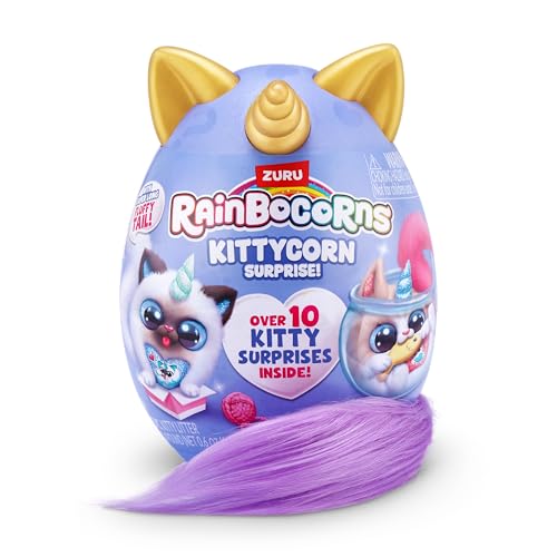 Rainbocorns Kittycorn Surprise Series 3 Ragamuffin (Fluffles) by ZURU, Plush Toy, Collectible Plush Stuffed Animal, Surprise Eggs for Girls (Ragamuffin) - Image 3