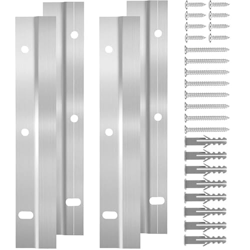 Image of Cleat Picture Hanger 4 Pcs Hardware Kit for Hanging Plywood Picture Hooks, Wall Bracket Hardware Kit Aluminum Z Bar Hangers