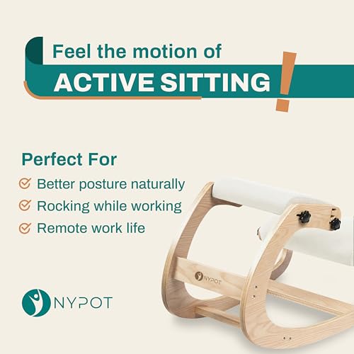 Image of NYPOT Ergonomic Kneeling Chair with Adjustable Seats - Knee Chair for Posture Correction & Kneel Rocking Stool for Desk - Back Pain Relief for Home and Office, Supports 250 pounds - 5 Years Warranty