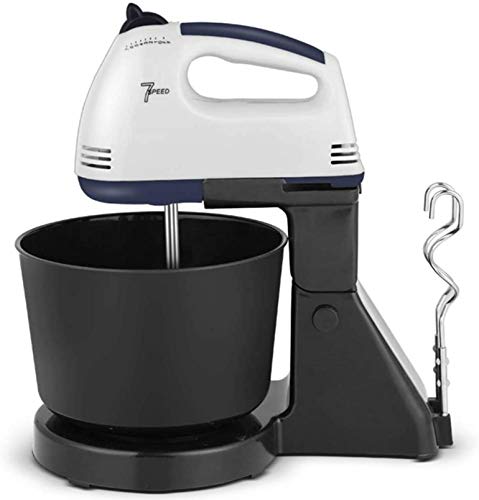 Lebensmittel-Standmixer, 100-W-Tilt-Head-Mixer, 7-Gang-Einstellungen, 3-Liter-Rührschüssel aus Edelstahl, einschließlich Schneebesen und