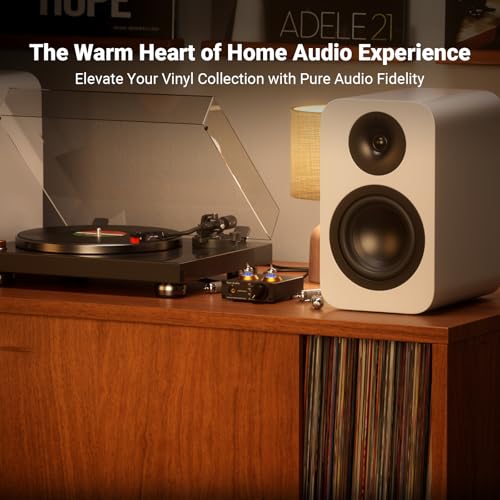 Image of Fosi Audio Box X2 Phono Preamp, Mini Stereo Audio Hi-Fi Preamplifier with Gain Gear, Pre-Amplifier for MM Turntable Phonograph and Record Player, with DC 12V Power Supply