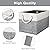 Fab totes Storage Bins [3-Pack], Foldable Storage Baskets for Organizing Toys, Books, Shelves, Closet, Large Storage Box with Rope Handles, Sturdy Organizer Bins, White & Grey