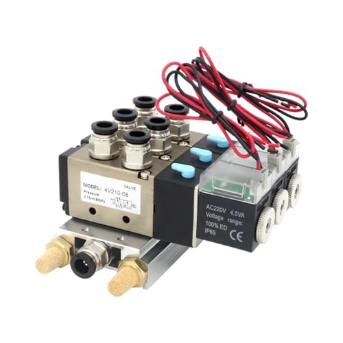 Electrovanne 4V210-08 5 voies distributeur pneumatique AC220V 5 stations