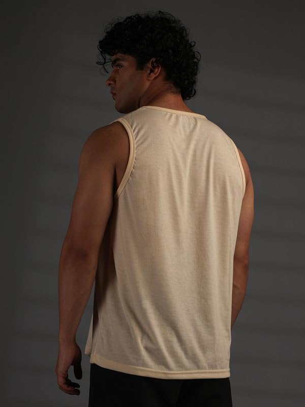 Image of CHKOKKO Tank Tops Sleeveless T-Shirt for Men Gym Wear Vest Solid Stylish Round Neck Running Sando for Sports Workout Fitness & Casual or Beach Wear