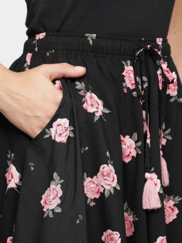 Image of B STORIES Women's Viscose Printed Lounge Culotte Shorts (Pack of 2)