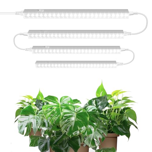 Barrina T5 Lampe Horticole, 29cm, Lumière Solaire à Spectre Complet 5000K, Lampe Plante Interieur Connectable, Bande LED de Lumière de Croissance avec...