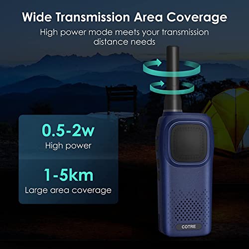 Cotre Dmr 2 Way Radio - Digital&Analog Business Walkie Talky For Adults, Up To 2W Long Range Walky Talky, Automatic Backlight Led Screen, 30H Standby Time, 2 Charging Mode #TOP1
